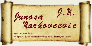 Junoša Markovčević vizit kartica